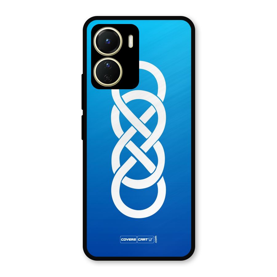 Double Infinity Blue Metal Back Case for Vivo Y56