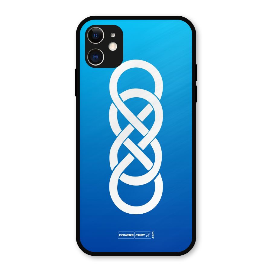 Double Infinity Blue Metal Back Case for iPhone 11