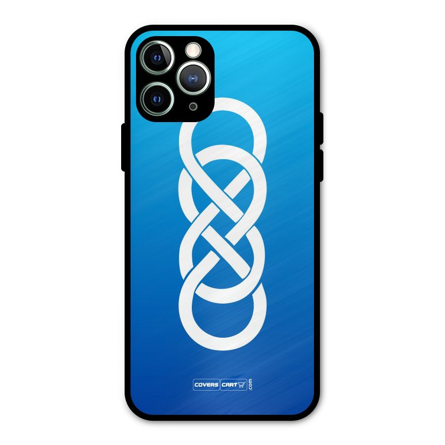 Double Infinity Blue Metal Back Case for iPhone 11 Pro Max