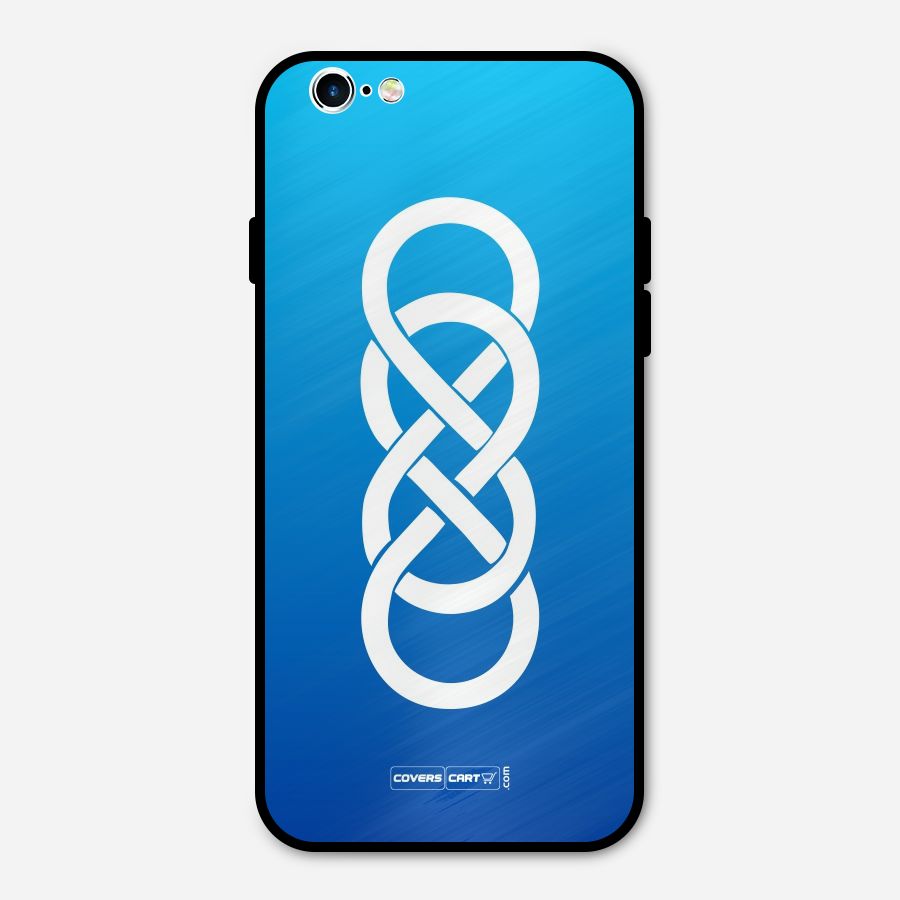 Double Infinity Blue Metal Back Case for iPhone 6 6s