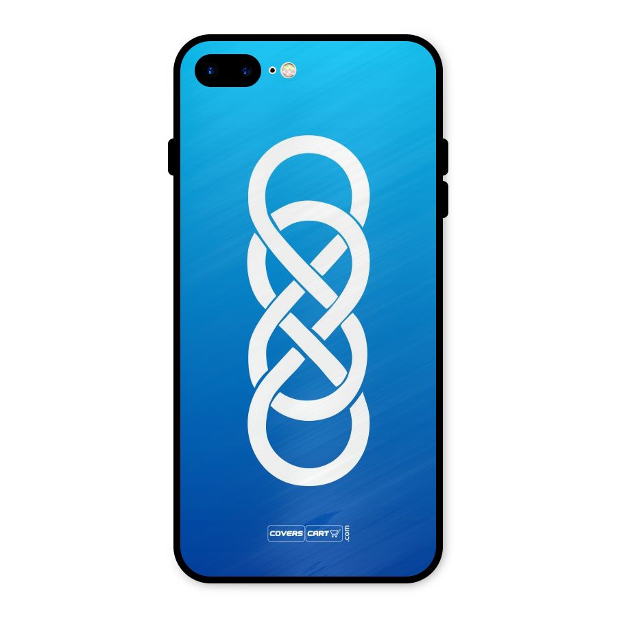 Double Infinity Blue Metal Back Case for iPhone 7 Plus
