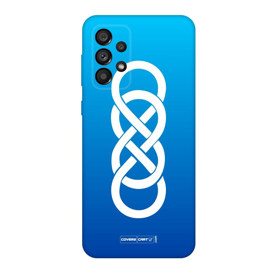 Double Infinity Blue Original Polycarbonate Back Case for Galaxy A73 5G