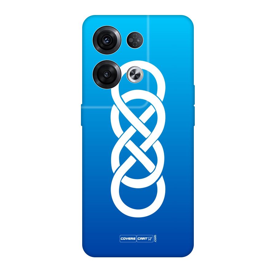 Double Infinity Blue Original Polycarbonate Back Case for Oppo Reno8 Pro 5G