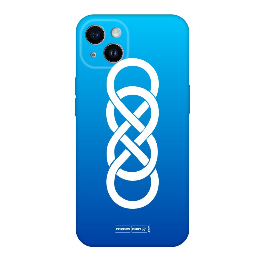 Double Infinity Blue Original Polycarbonate Back Case for iPhone 14
