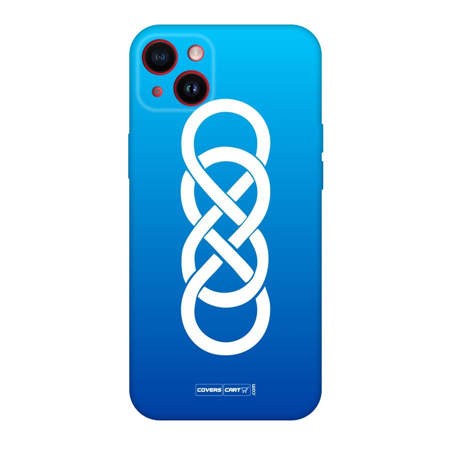 Double Infinity Blue Original Polycarbonate Back Case for iPhone 14 Plus