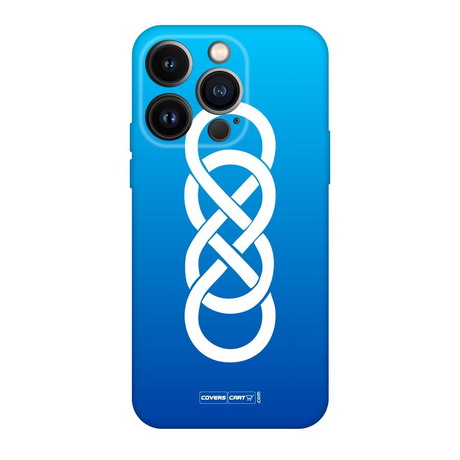 Double Infinity Blue Original Polycarbonate Back Case for iPhone 14 Pro