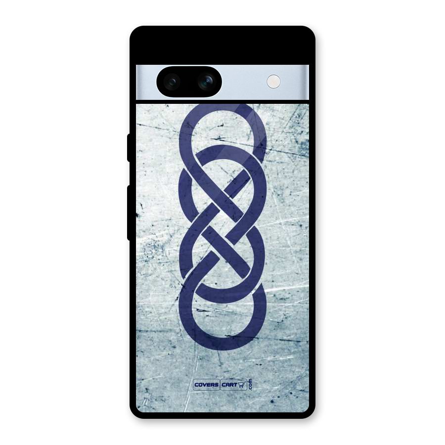 Double Infinity Rough Glass Back Case for Google Pixel 7a