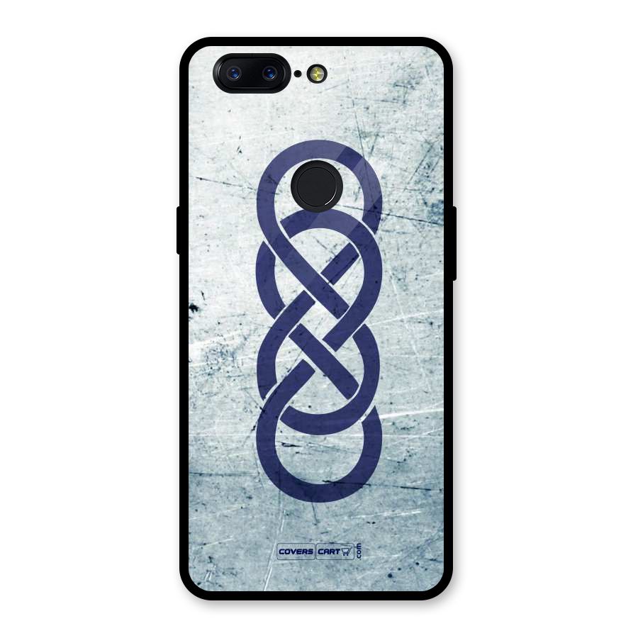 Double Infinity Rough Glass Back Case for OnePlus 5T