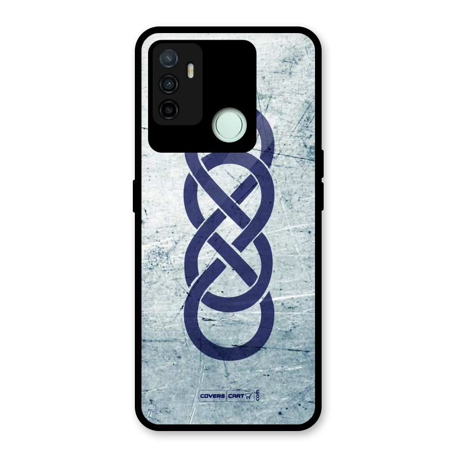 Double Infinity Rough Glass Back Case for Oppo A53