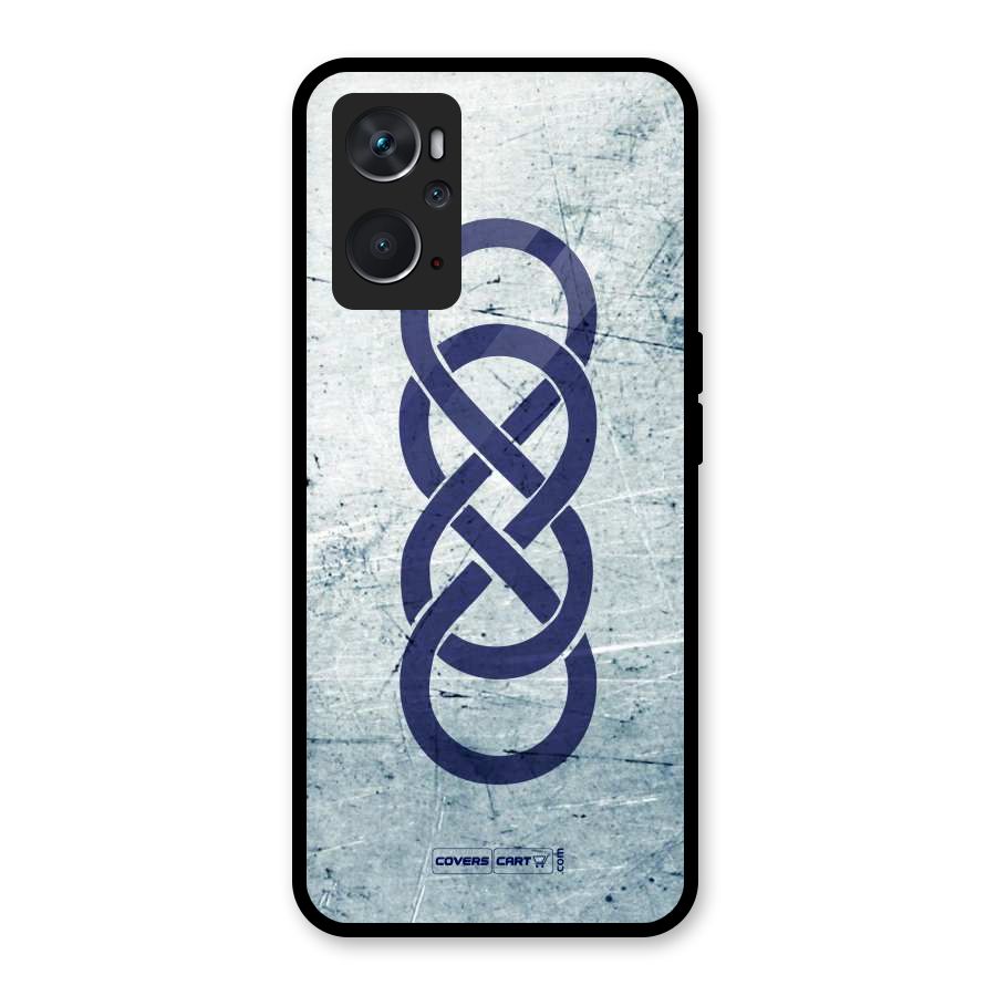 Double Infinity Rough Glass Back Case for Oppo K10 4G