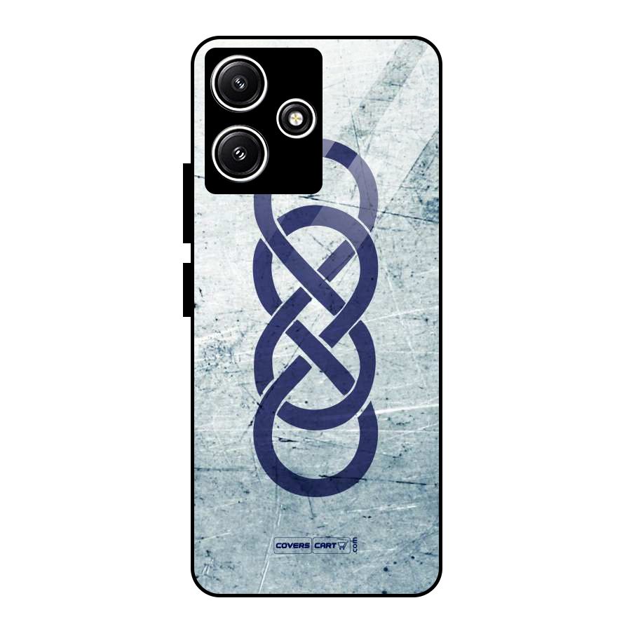 Double Infinity Rough Glass Back Case for Poco M6 Pro