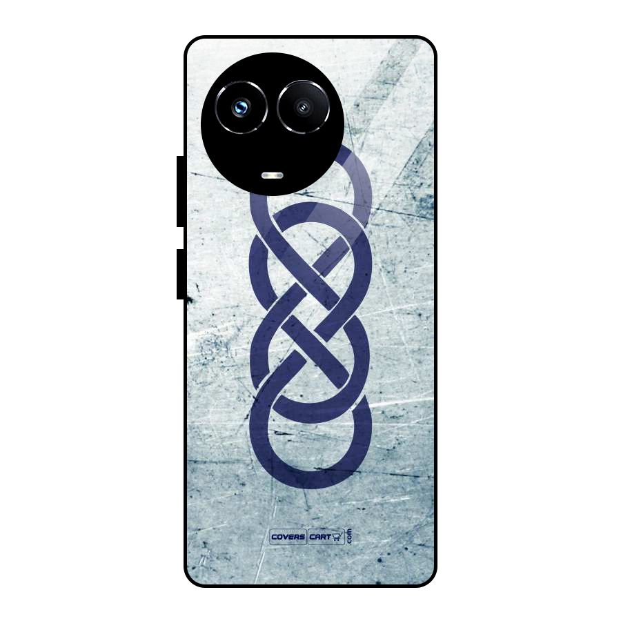 Double Infinity Rough Glass Back Case for Realme 11X