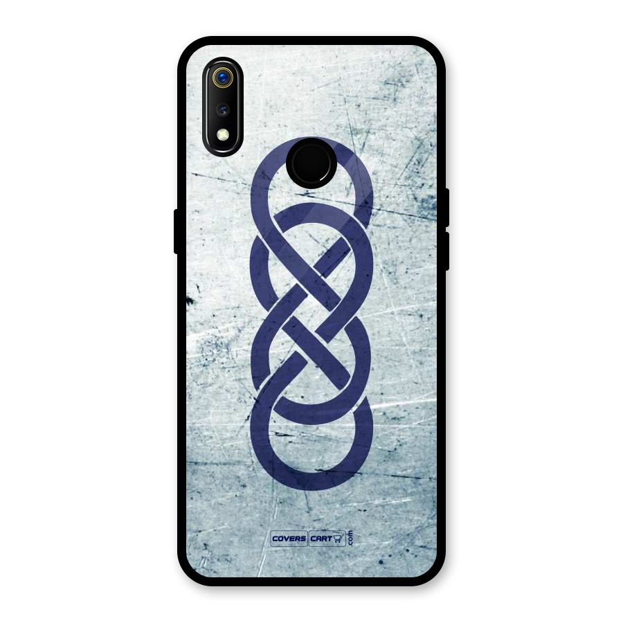 Double Infinity Rough Glass Back Case for Realme 3i