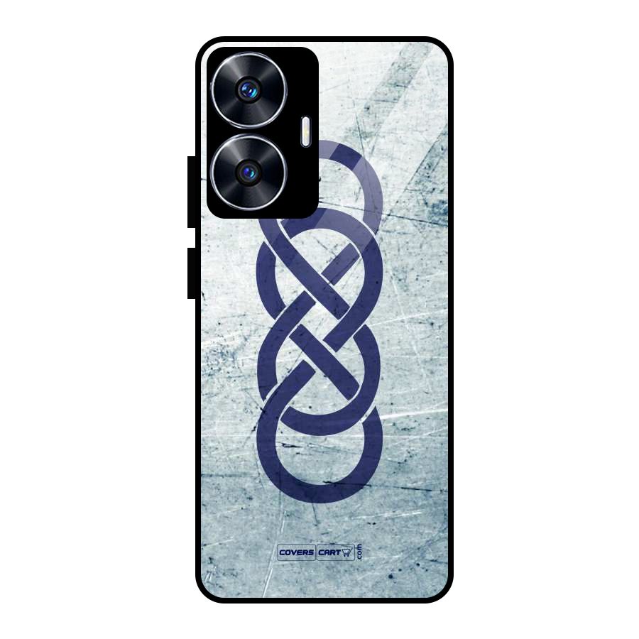 Double Infinity Rough Glass Back Case for Realme Narzo N55