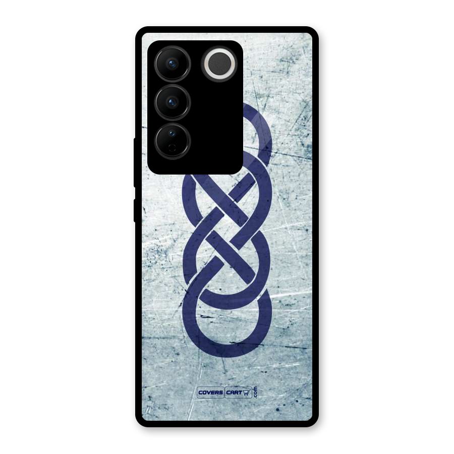 Double Infinity Rough Glass Back Case for Vivo V27 Pro
