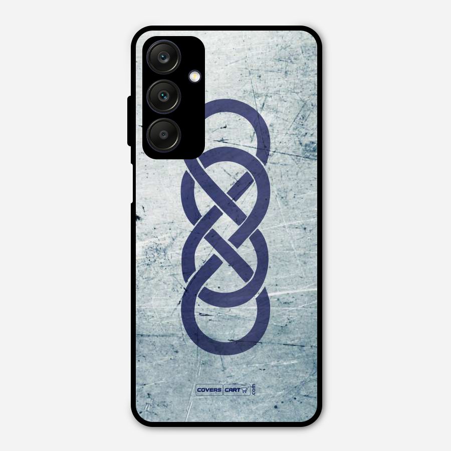 Double Infinity Rough Metal Back Case for Galaxy A25 5G