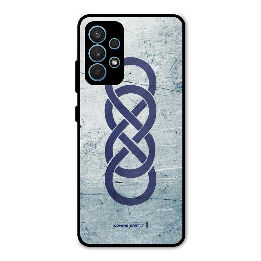 Double Infinity Rough Metal Back Case for Galaxy A32
