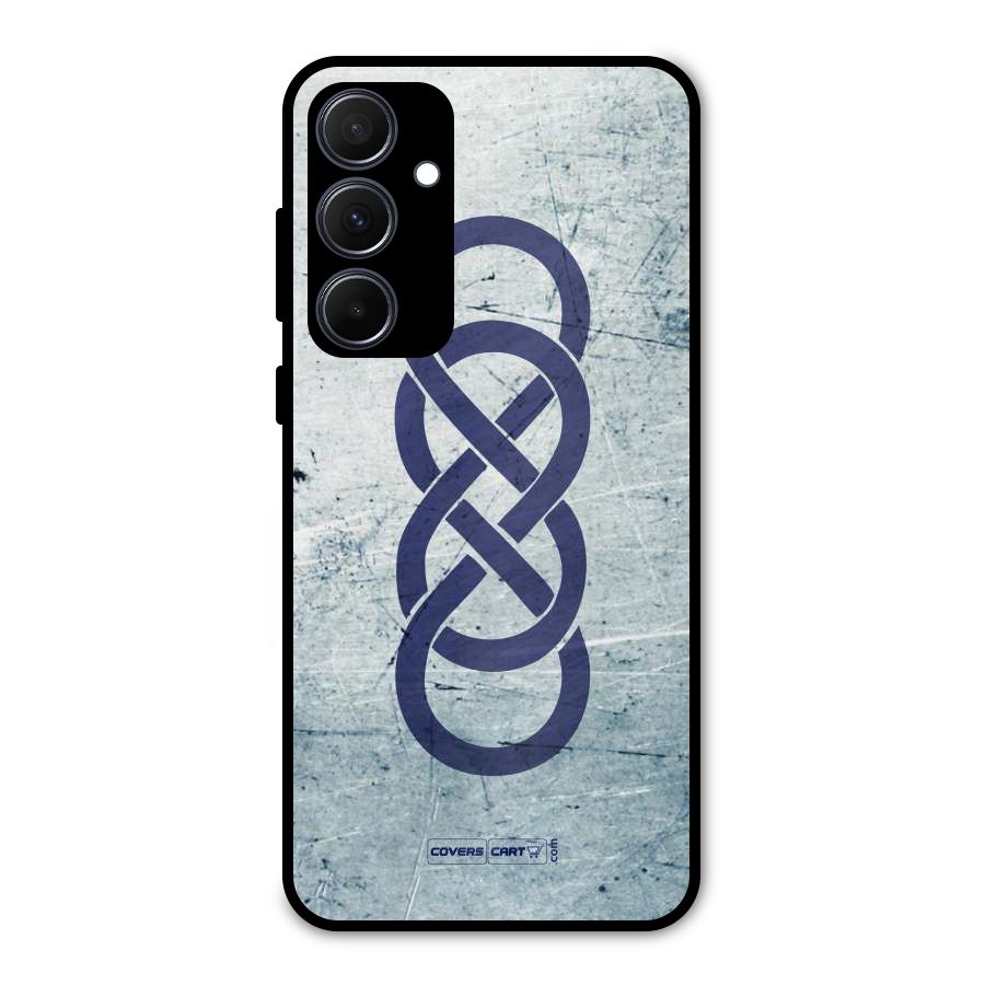 Double Infinity Rough Metal Back Case for Galaxy A35