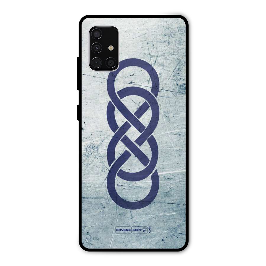 Double Infinity Rough Metal Back Case for Galaxy A51