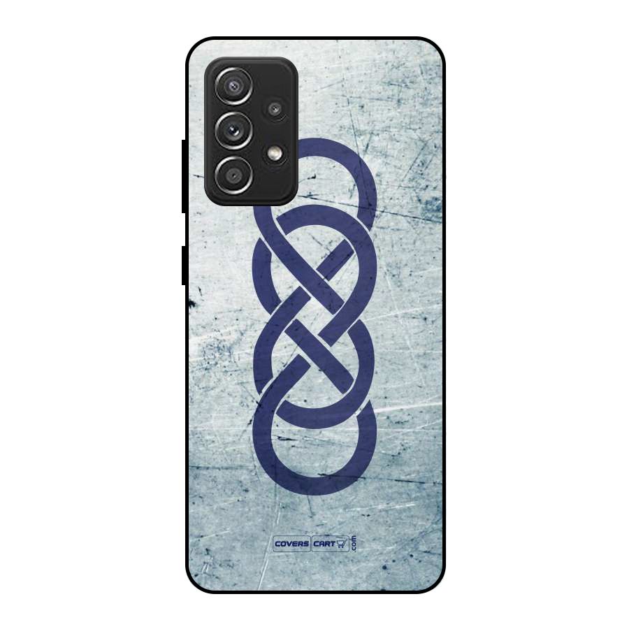 Double Infinity Rough Metal Back Case for Galaxy A52s 5G