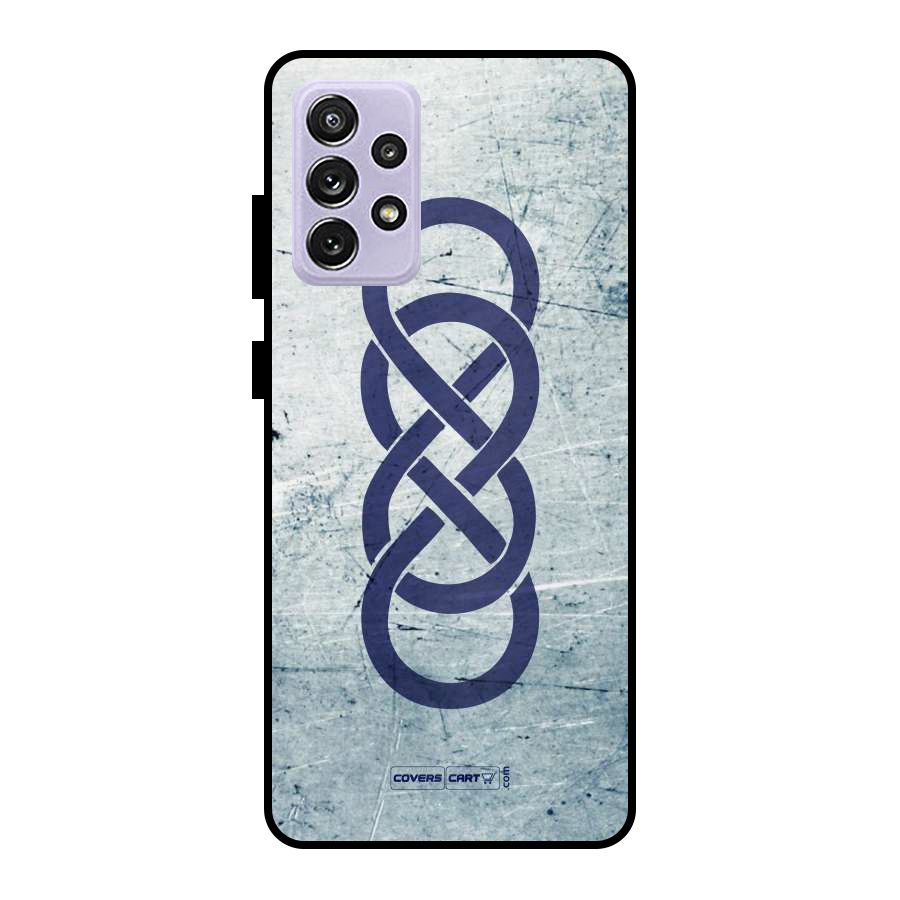 Double Infinity Rough Metal Back Case for Galaxy A72