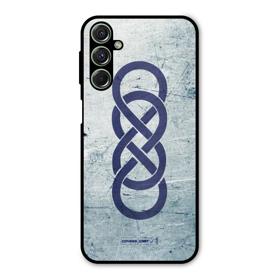 Double Infinity Rough Metal Back Case for Galaxy F34