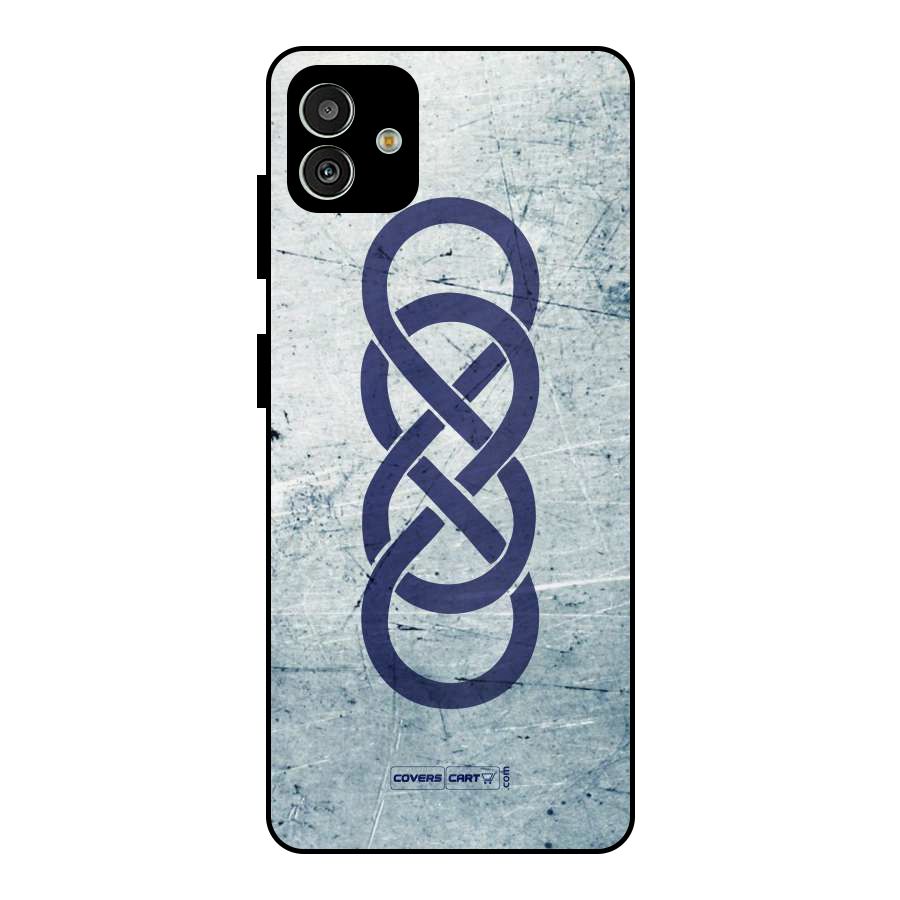 Double Infinity Rough Metal Back Case for Galaxy M13 5G