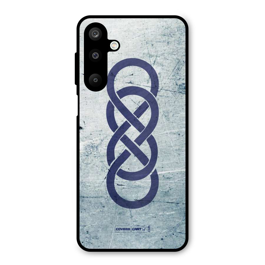 Double Infinity Rough Metal Back Case for Galaxy M16