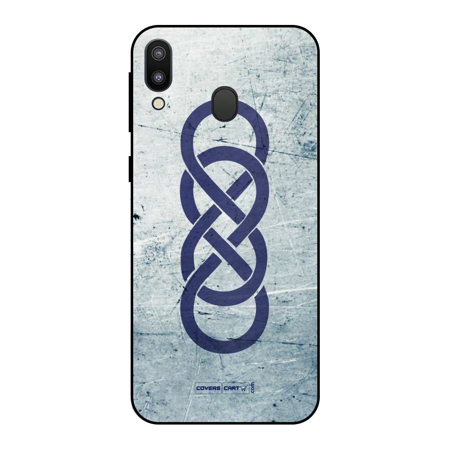 Double Infinity Rough Metal Back Case for Galaxy M20