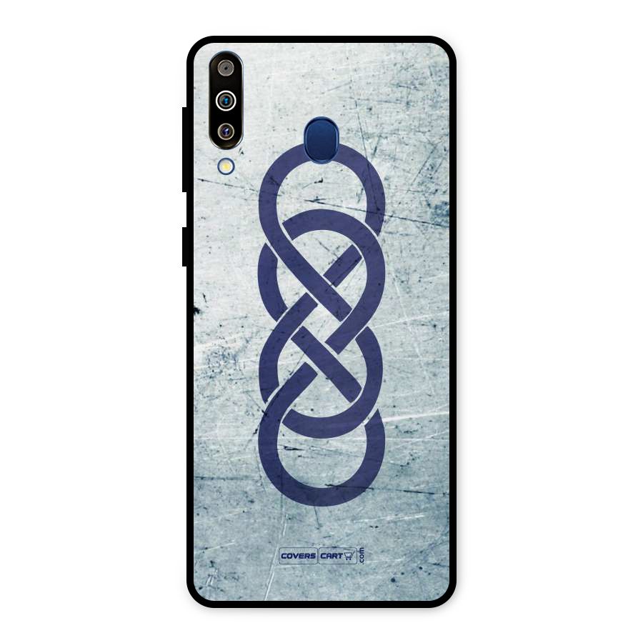 Double Infinity Rough Metal Back Case for Galaxy M30