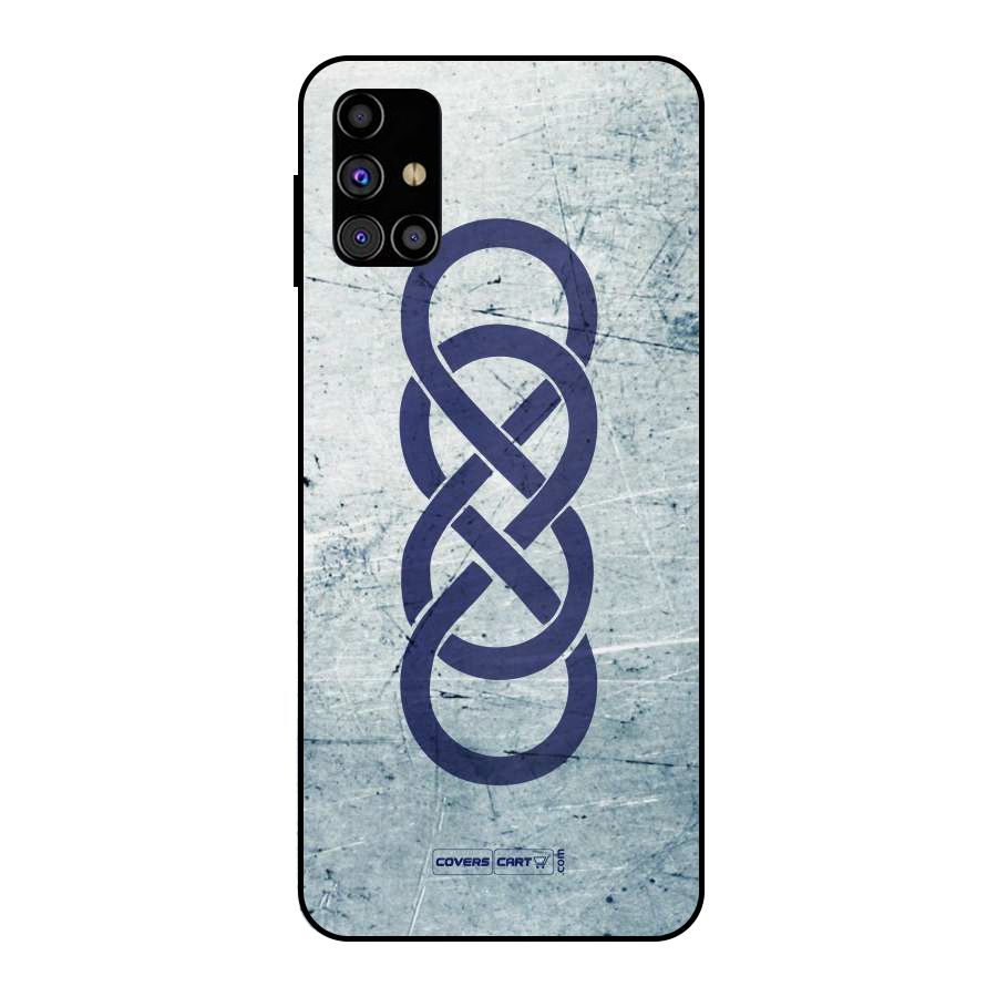 Double Infinity Rough Metal Back Case for Galaxy M31s
