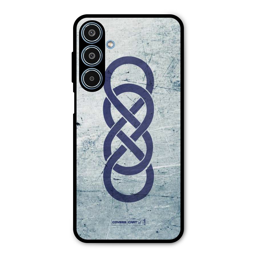 Double Infinity Rough Metal Back Case for Galaxy M35