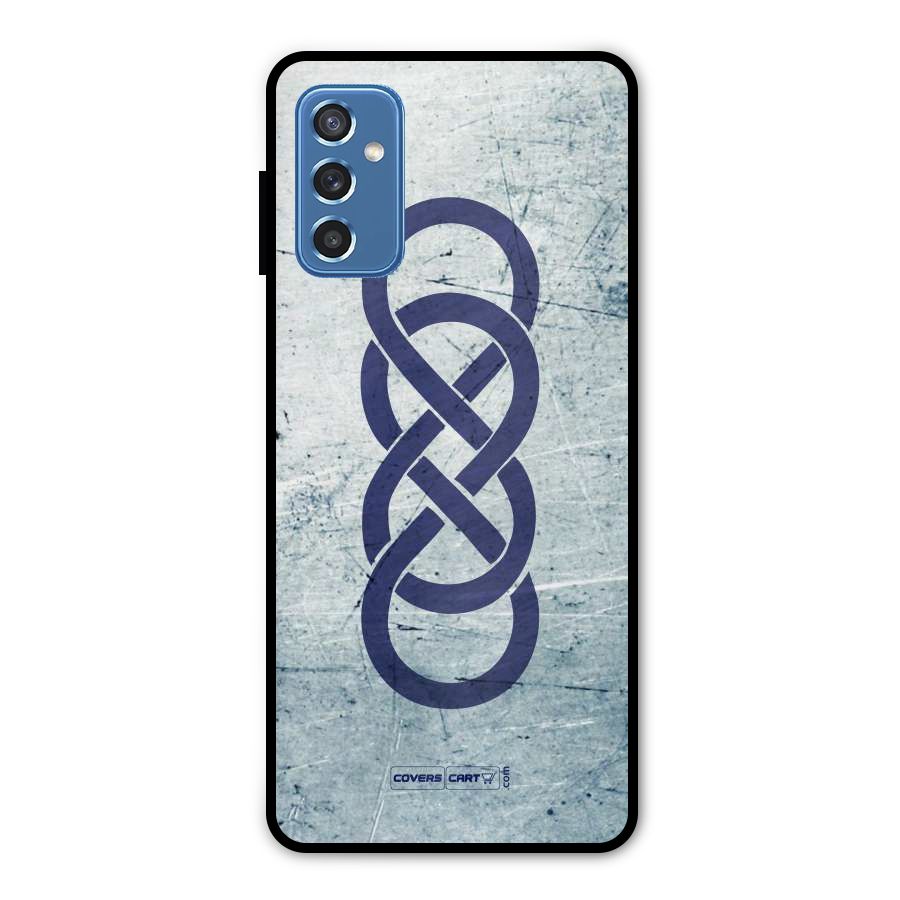 Double Infinity Rough Metal Back Case for Galaxy M52 5G