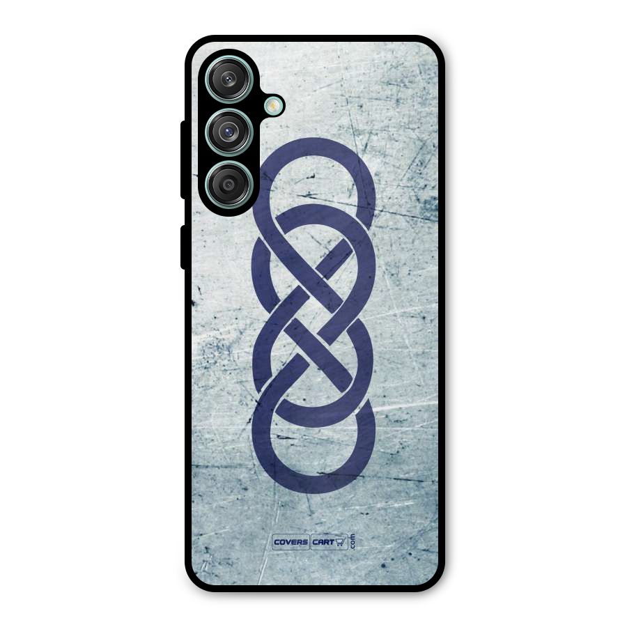 Double Infinity Rough Metal Back Case for Galaxy M55 5G