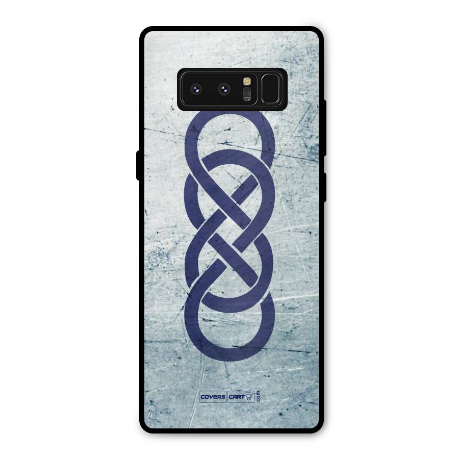 Double Infinity Rough Metal Back Case for Galaxy Note 8