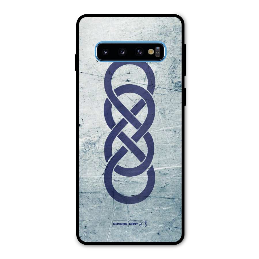 Double Infinity Rough Metal Back Case for Galaxy S10