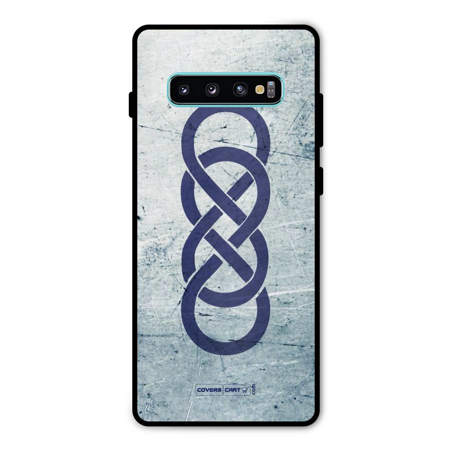 Double Infinity Rough Metal Back Case for Galaxy S10 Plus