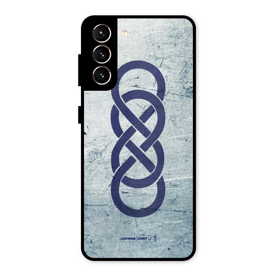 Double Infinity Rough Metal Back Case for Galaxy S21 5G