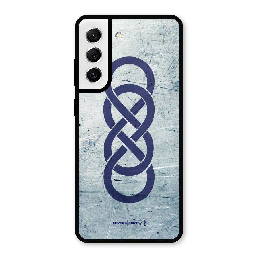 Double Infinity Rough Metal Back Case for Galaxy S21 FE 5G