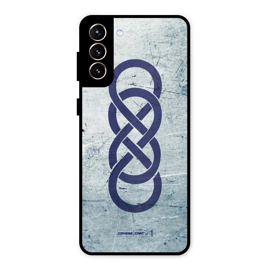 Double Infinity Rough Metal Back Case for Galaxy S21 Plus