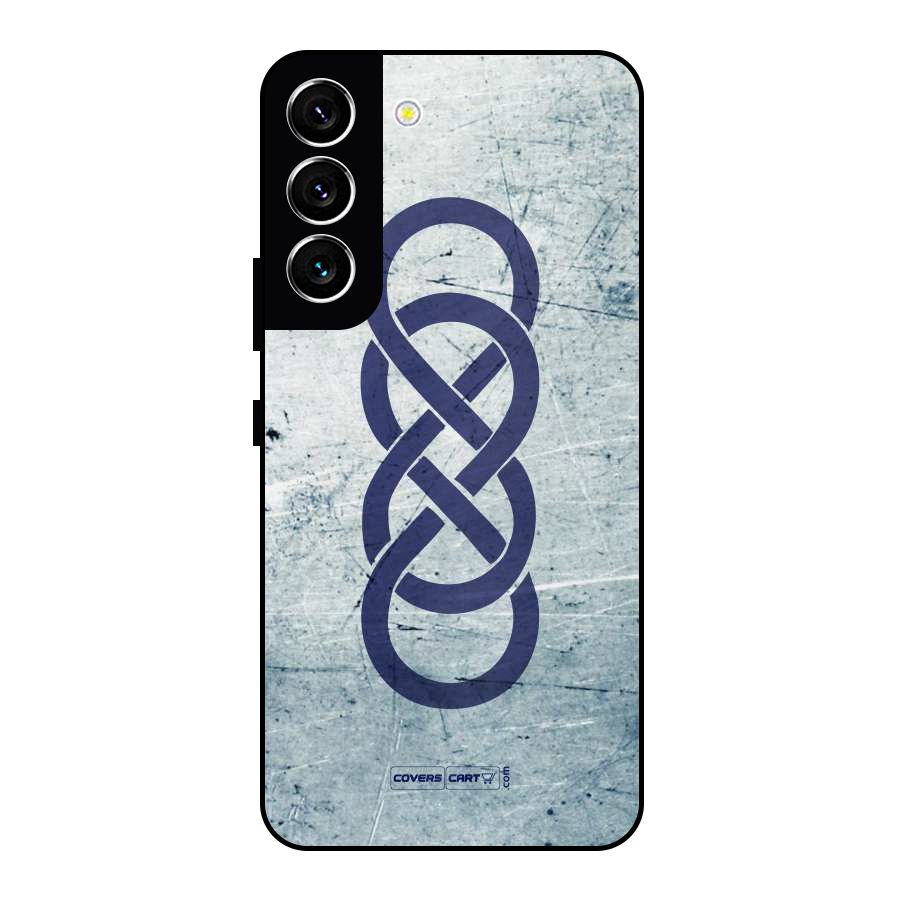 Double Infinity Rough Metal Back Case for Galaxy S22 5G