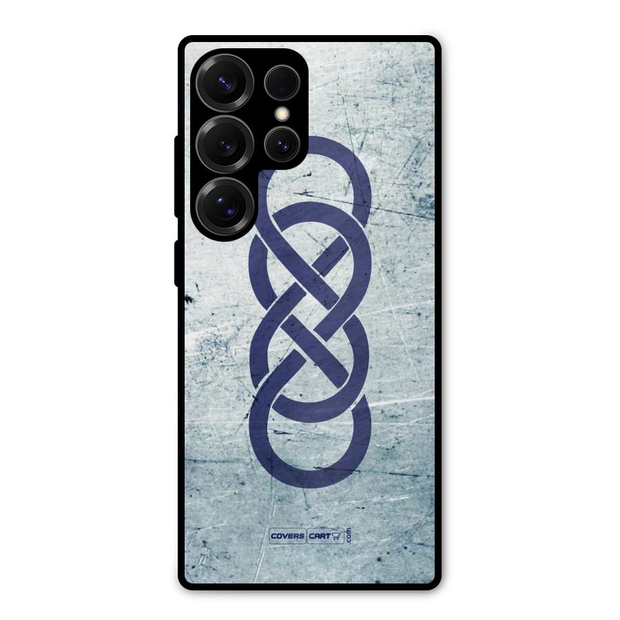 Double Infinity Rough Metal Back Case for Galaxy S25 Ultra