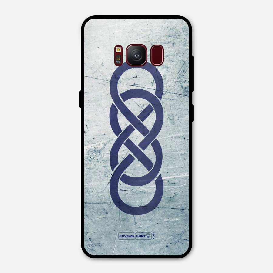 Double Infinity Rough Metal Back Case for Galaxy S8