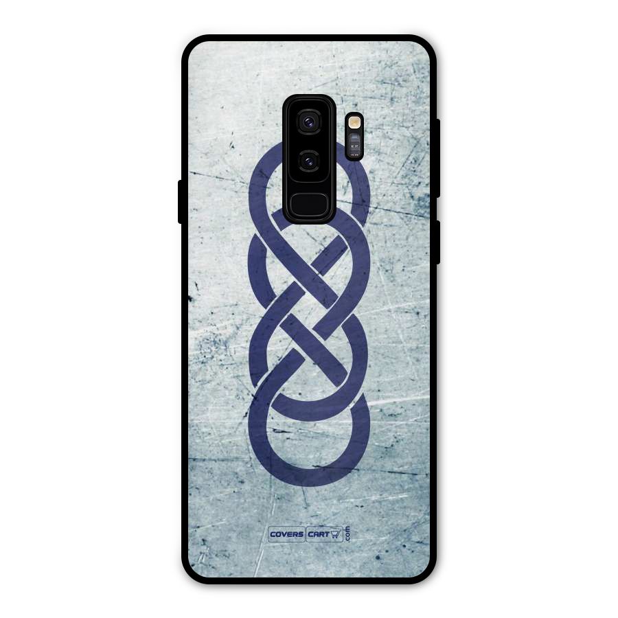 Double Infinity Rough Metal Back Case for Galaxy S9 Plus