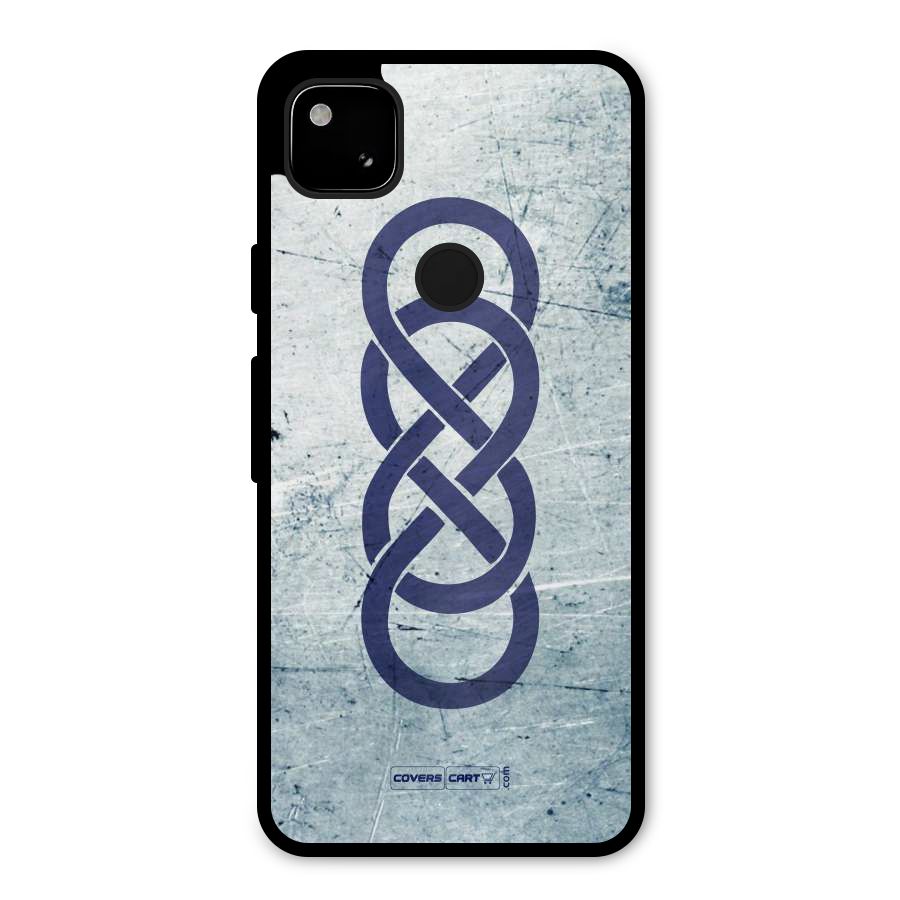 Double Infinity Rough Metal Back Case for Google Pixel 4a