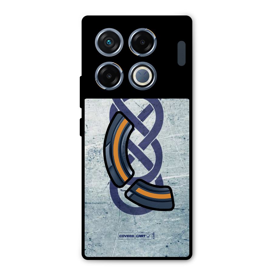 Double Infinity Rough Metal Back Case for Infinix GT 20 Pro