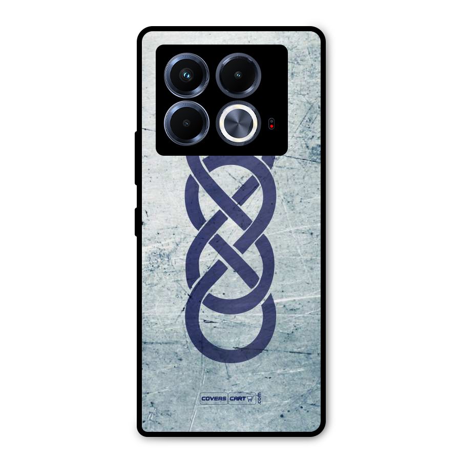 Double Infinity Rough Metal Back Case for Infinix Note 40 5G