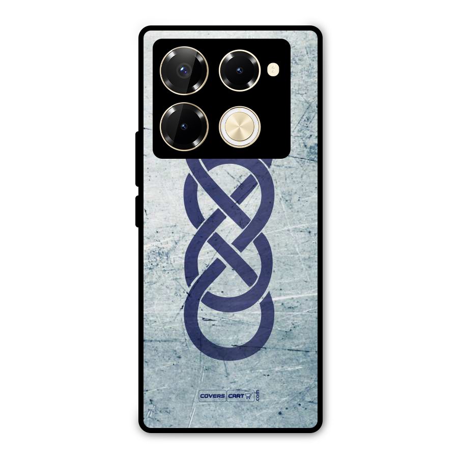 Double Infinity Rough Metal Back Case for Infinix Note 40 Pro Plus