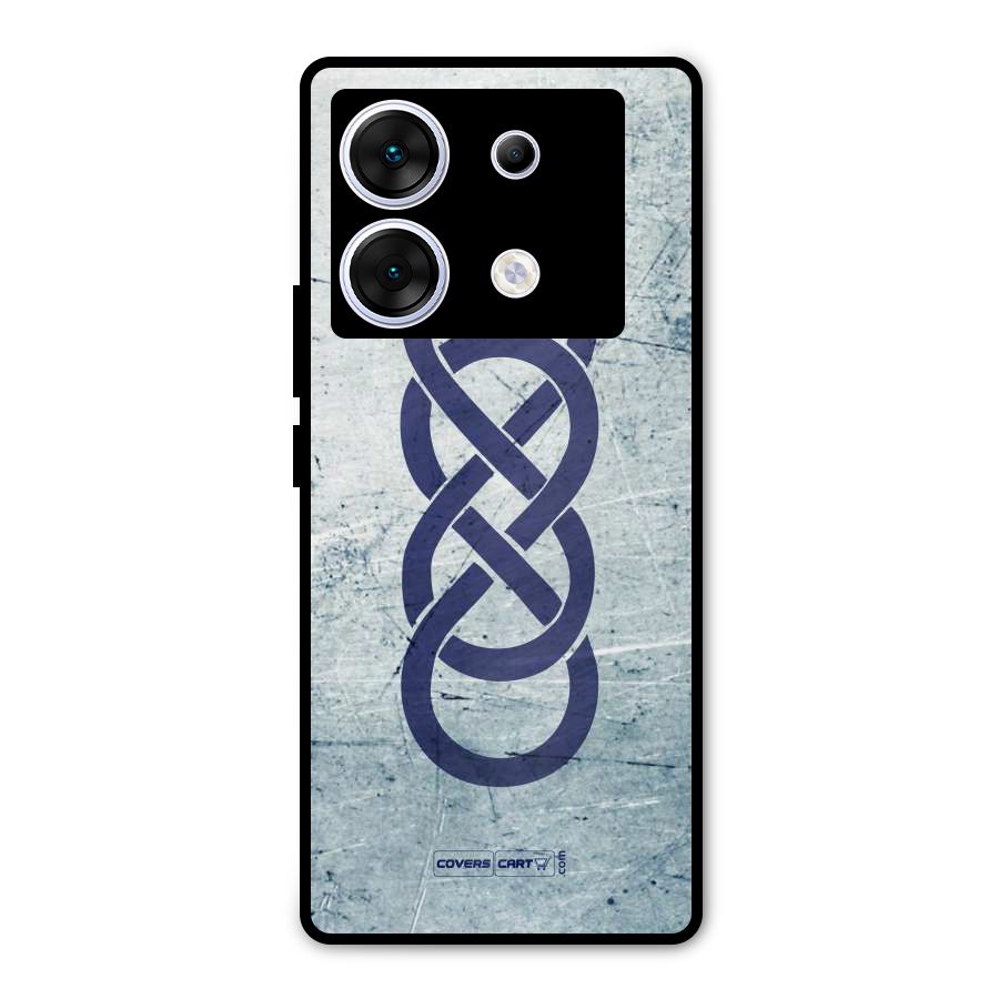 Double Infinity Rough Metal Back Case for Infinix Zero 30 5G