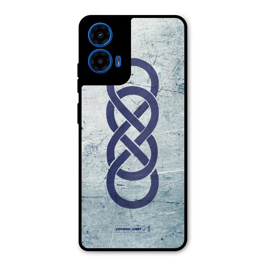 Double Infinity Rough Metal Back Case for Moto G45
